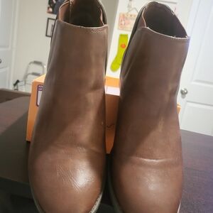 Unisa Dark Brown Ankle Booties